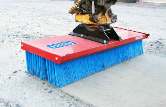 SweepAway broom on excavator