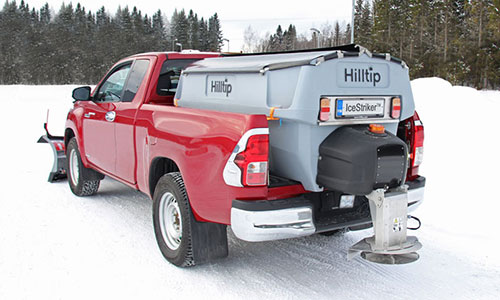 Hilltip Salt spreader on pickup