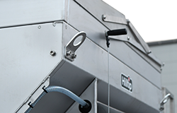 dual-chamber truck spreader, two-chamber truck spreader, stainless steel spreader, dual-auger spreader, lastbilsspridare, hiekoitin kuormaautolle,zweikammer aufbau-streuer, saleuse a deux compartiments