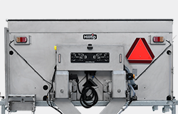 dual-chamber truck spreader, two-chamber truck spreader, stainless steel spreader, dual-auger spreader, lastbilsspridare, hiekoitin kuormaautolle,zweikammer aufbau-streuer, saleuse a deux compartiments